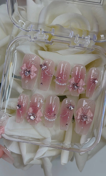 Pink Heart Bow