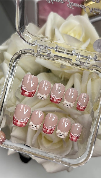 Cute Dog French Tip