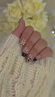 Black Tweed With Bow