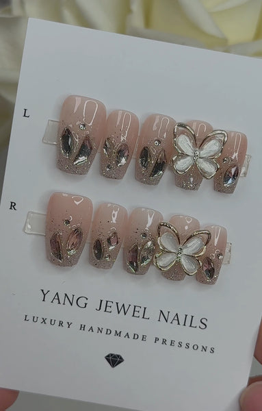 Crystal Tip With Butterfly