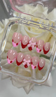 Pink and Red Strawberry Bow