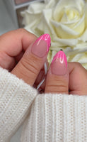 Pink White Leopard French with Flower