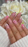 Pink White Leopard French with Flower