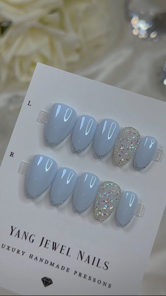 Icy Blue Pixie Crystal XSmall (RTS) – Yang Jewel Nails