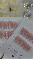Blush Cateye French Tip with Butterfly Small (RTS)