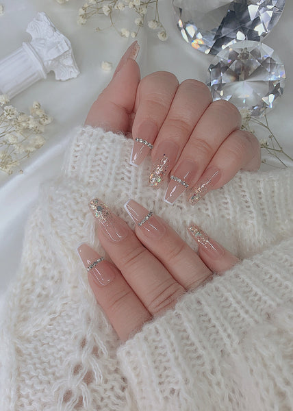 Glitter Tip with Crystal Chain