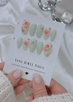 Dusty Green Red Roses