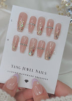 Glitter Tip with Crystal Chain
