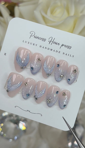 Blue Mermaid Tail - Short Almond