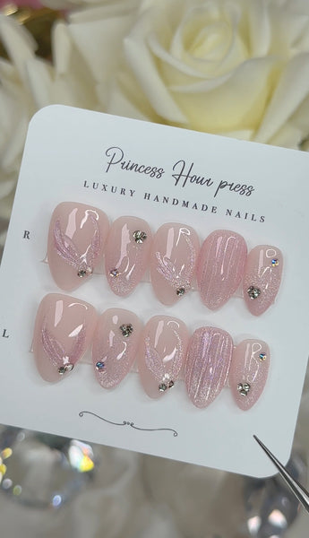 Pink Mermaid Tail - Short Almond