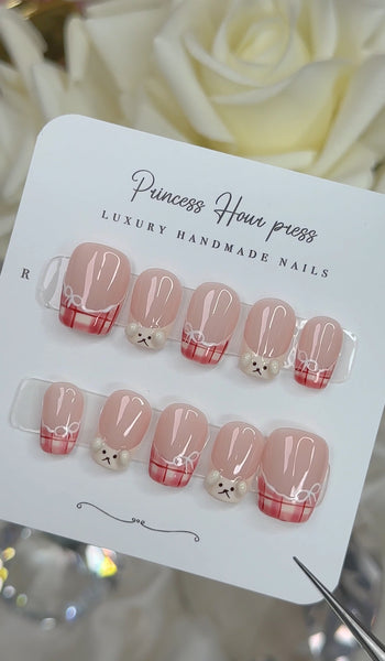 Cute Puppy Picnic French - XShort Coffin