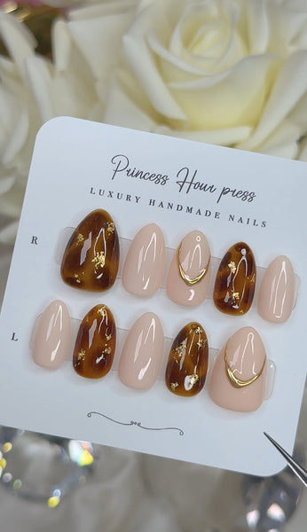 Tortoise with Chrome - Short Almond