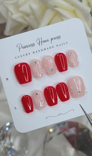 Red with Snowflake - XShort Coffin