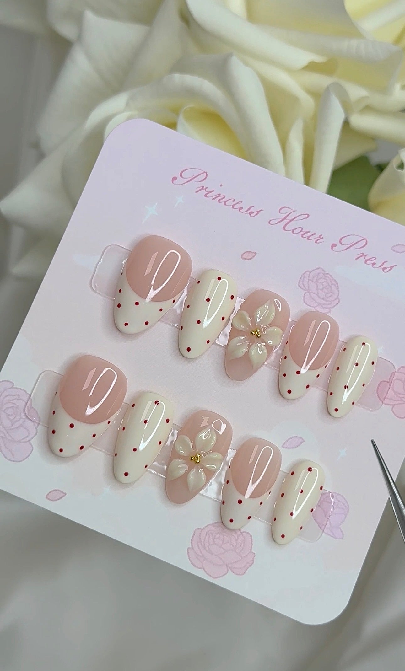 Polka Dot with 3D Flower