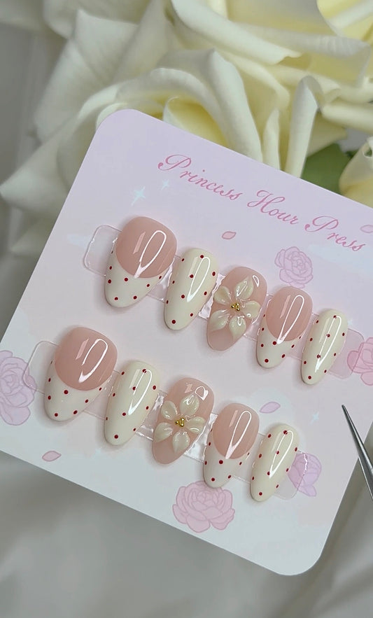 Polka Dot with 3D Flower