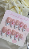 White French Polka Dot