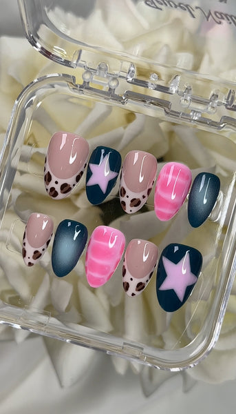 Leopard Print with Pink Star