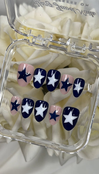 White and Navy Star